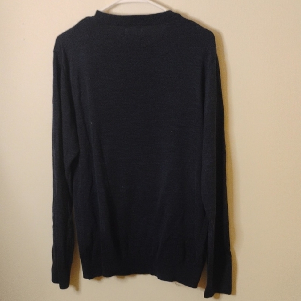 H&M Deep Blue Knit Top Size Medium - Picture 3 of 4